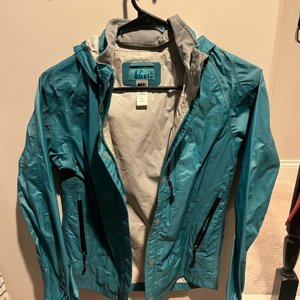REI Kids teal' Raincoat